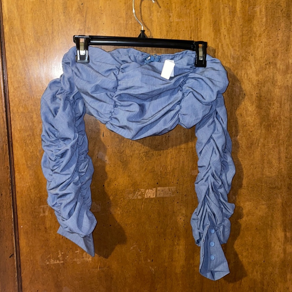 Akira Blue Jean Crop Top